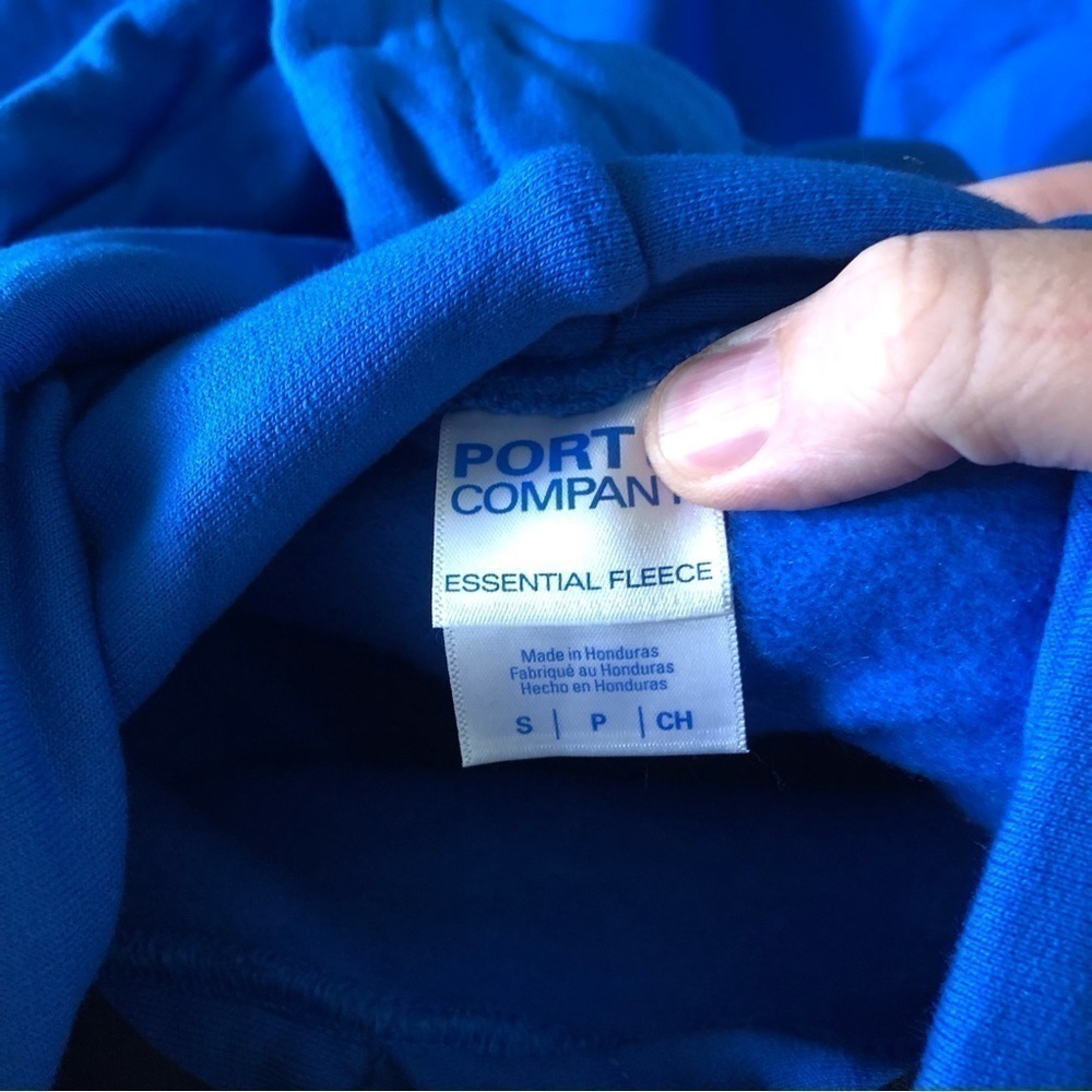 Port & Company royal blue Knox Trojan hoodie in size S - Picture 4 of 6